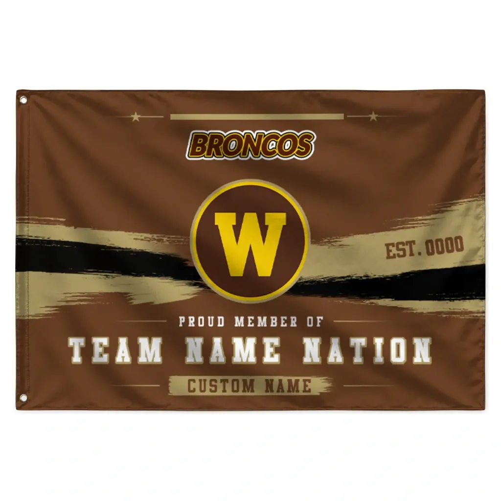 Western Michigan Broncos House Flag Customized Brushed Streaks Brown Best Selling Western Michigan Broncos House Flag Customized Brushed Streaks Brown Best Selling