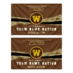 Western Michigan Broncos House Flag Customized Brushed Streaks Brown Best Selling
