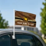 Western Michigan Broncos House Flag Customized Brushed Streaks Brown Best Selling
