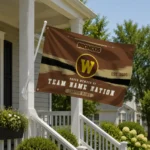 Western Michigan Broncos House Flag Customized Brushed Streaks Brown Best Selling
