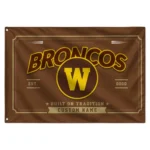 Western Michigan Broncos House Flag Customized Ornate Border Brown Best Selling