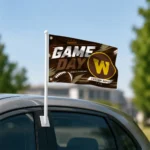 Western Michigan Broncos House Flag Personalized Action Streaks Brown Best Selling