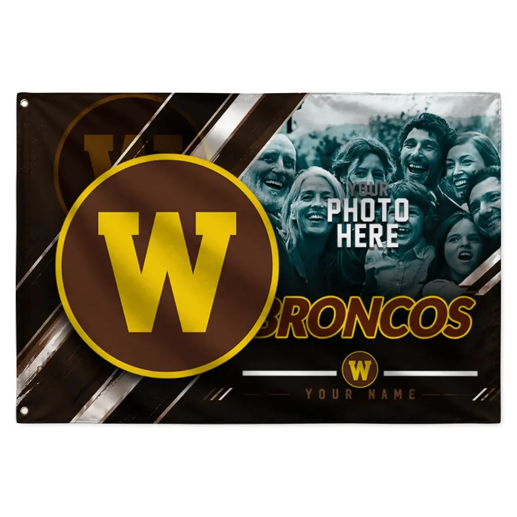 Western Michigan Broncos House Flag Personalized Diagonal Stripes Brown Best Selling Western Michigan Broncos House Flag Personalized Diagonal Stripes Brown Best Selling