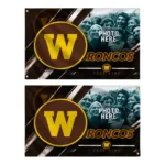 Western Michigan Broncos House Flag Personalized Diagonal Stripes Brown Best Selling