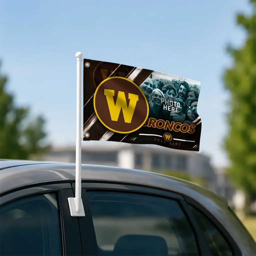Western Michigan Broncos House Flag Personalized Diagonal Stripes Brown Latest Model Western Michigan Broncos House Flag Personalized Diagonal Stripes Brown Latest Model