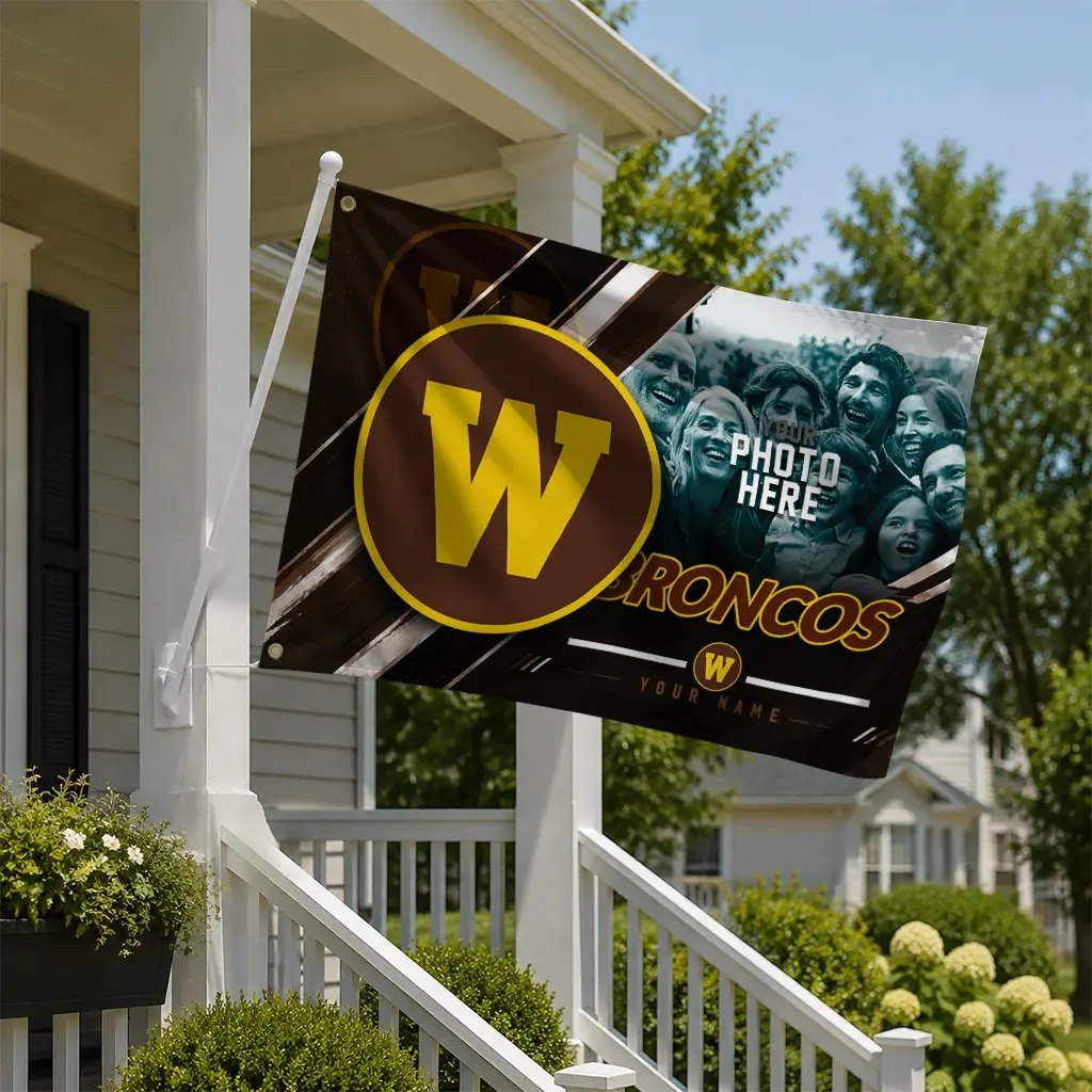 Western Michigan Broncos House Flag Personalized Diagonal Stripes Brown New Arrival Western Michigan Broncos House Flag Personalized Diagonal Stripes Brown New Arrival