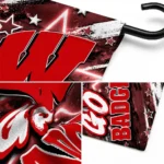 Wisconsin Badgers Garden Flag Custom Glowing Star Red Best Selling