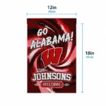 Wisconsin Badgers Garden Flag Custom Swirl Vortex Red Best Selling