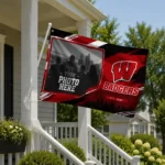 Wisconsin Badgers House Flag Customized Framed Photo Red Black Best Selling