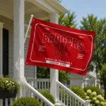 Wisconsin Badgers House Flag Personalized Ornate Border Red Best Selling