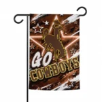 Wyoming Cowboys Garden Flag Custom Glowing Star Brown Best Selling