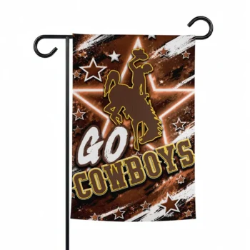 Wyoming Cowboys Garden Flag Custom Glowing Star Brown Best Selling