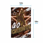 Wyoming Cowboys Garden Flag Custom Glowing Star Brown Best Selling