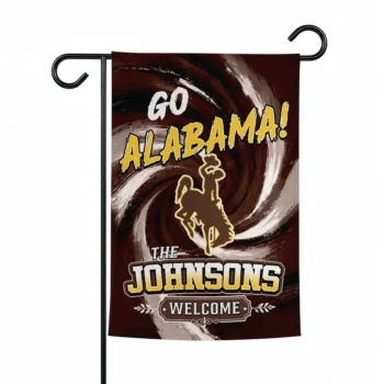 Wyoming Cowboys Garden Flag Custom Swirl Vortex Brown Best Selling