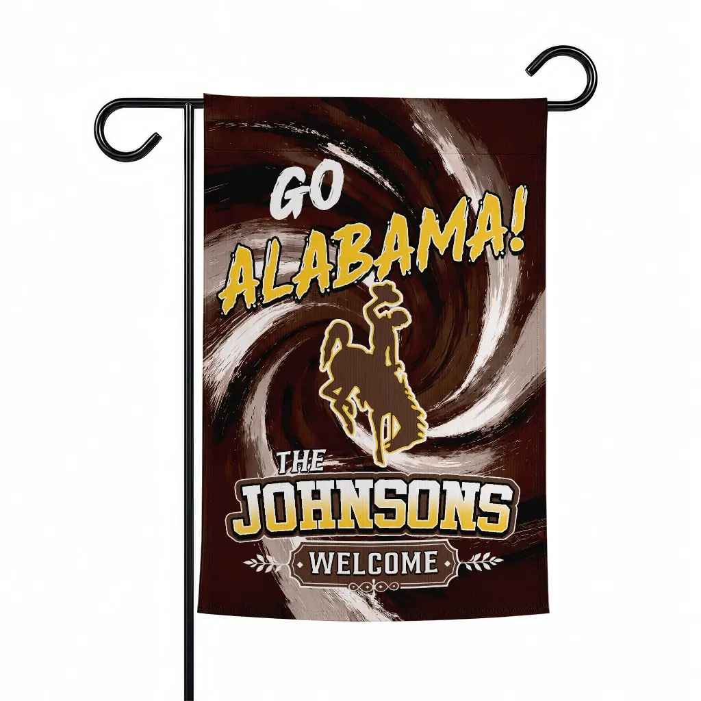 Wyoming Cowboys Garden Flag Custom Swirl Vortex Brown Best Selling Wyoming Cowboys Garden Flag Custom Swirl Vortex Brown Best Selling