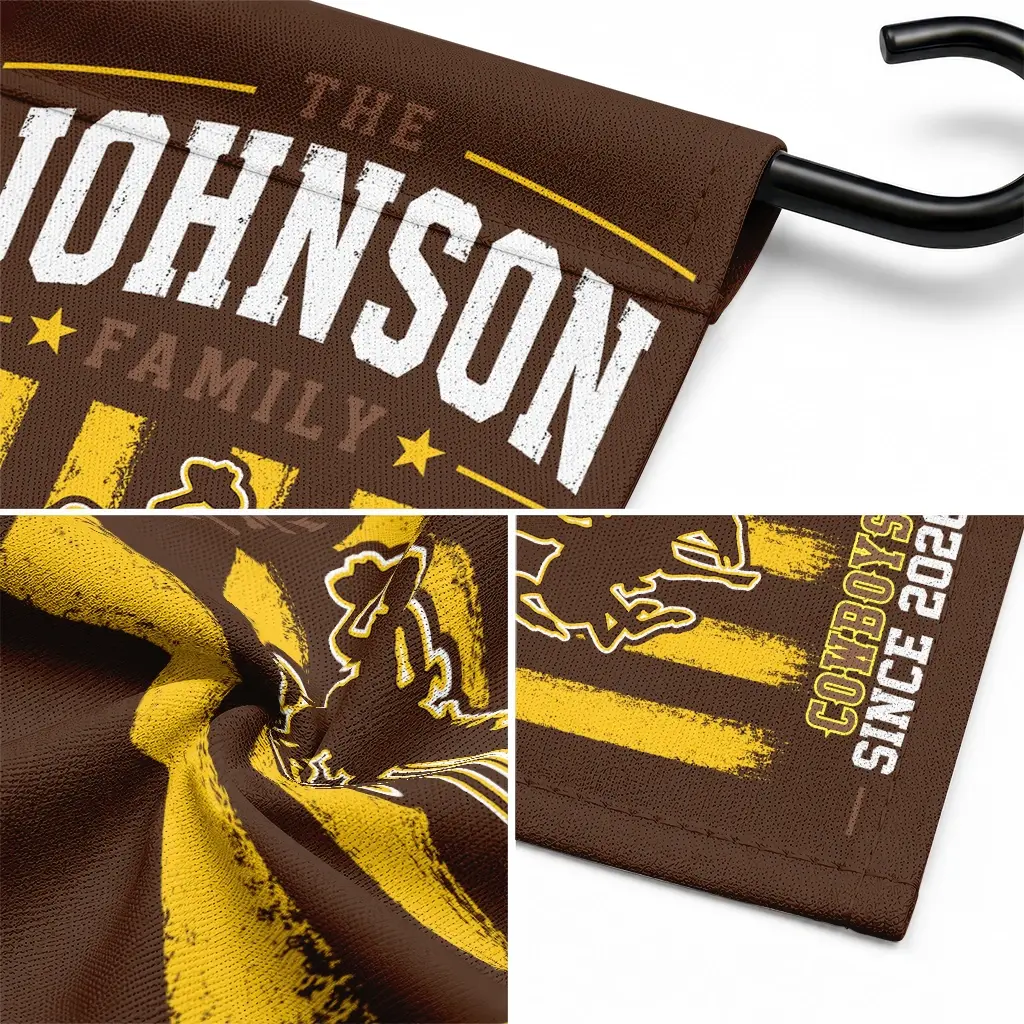 Wyoming Cowboys Garden Flag Customized Distressed Stripes Brown Latest Model Wyoming Cowboys Garden Flag Customized Distressed Stripes Brown Latest Model