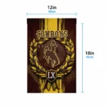 Wyoming Cowboys Garden Flag Customized Laurel Wreath Brown Best Selling