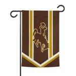 Wyoming Cowboys Garden Flag Personalized Chevron Stripes Brown Best Selling