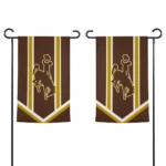 Wyoming Cowboys Garden Flag Personalized Chevron Stripes Brown Best Selling