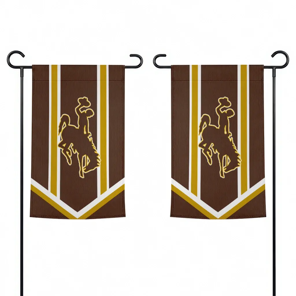 Wyoming Cowboys Garden Flag Personalized Chevron Stripes Brown Fashion Forward Wyoming Cowboys Garden Flag Personalized Chevron Stripes Brown Fashion Forward