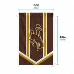 Wyoming Cowboys Garden Flag Personalized Chevron Stripes Brown Best Selling