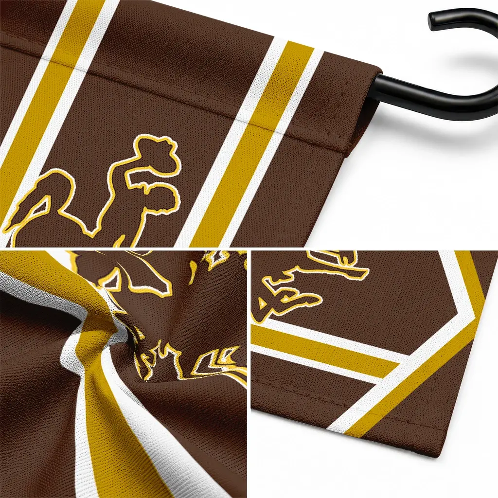 Wyoming Cowboys Garden Flag Personalized Chevron Stripes Brown Latest Model Wyoming Cowboys Garden Flag Personalized Chevron Stripes Brown Latest Model