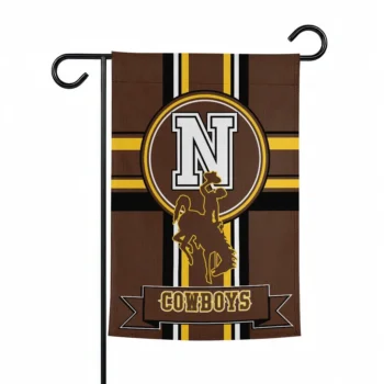 Wyoming Cowboys Garden Flag Personalized Circle Medallion Brown Best Selling