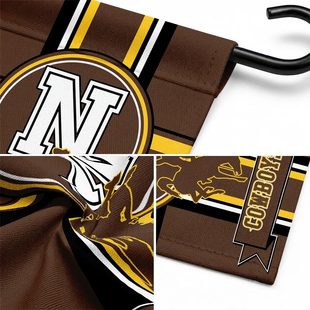 Wyoming Cowboys Garden Flag Personalized Circle Medallion Brown Latest Model Wyoming Cowboys Garden Flag Personalized Circle Medallion Brown Latest Model
