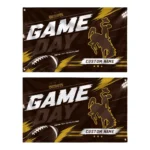 Wyoming Cowboys House Flag Custom Action Streaks Brown Best Selling