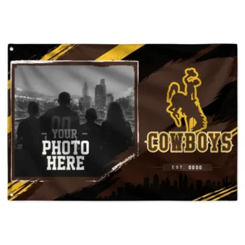 Wyoming Cowboys House Flag Customized Framed Photo Brown Black Best Selling