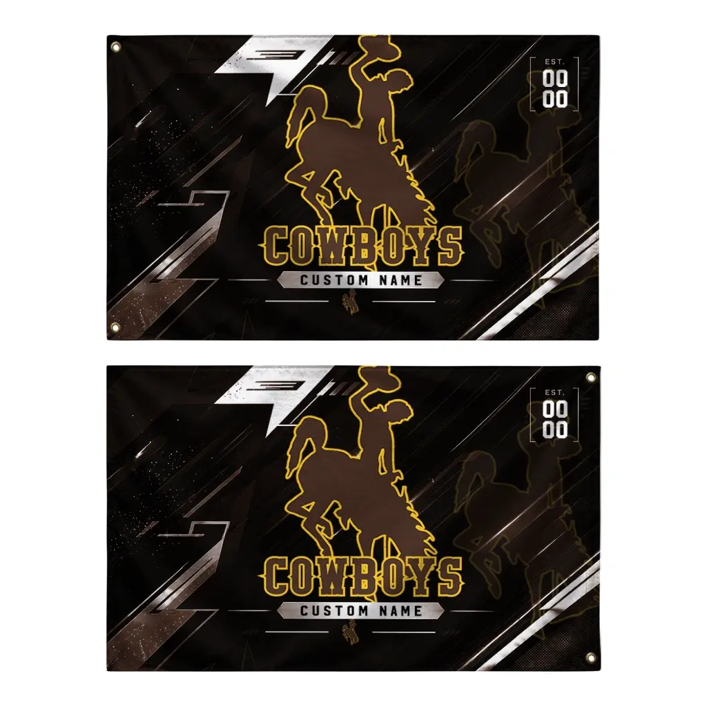 Wyoming Cowboys House Flag Customized Speed Slashes Brown Fashion Forward Wyoming Cowboys House Flag Customized Speed Slashes Brown Fashion Forward