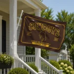 Wyoming Cowboys House Flag Personalized Ornate Border Brown Best Selling